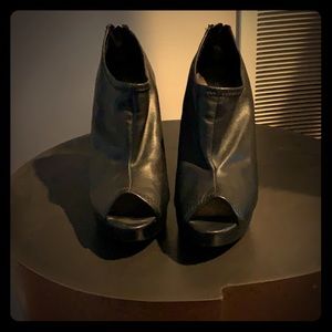 Black open toed heels